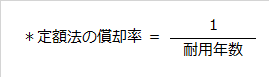 定額法の償却率の計算式