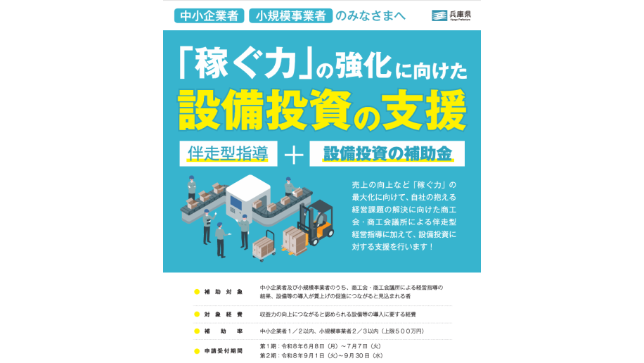 稼ぐ力の強化に向けた設備投資支援事業のチラシ画像