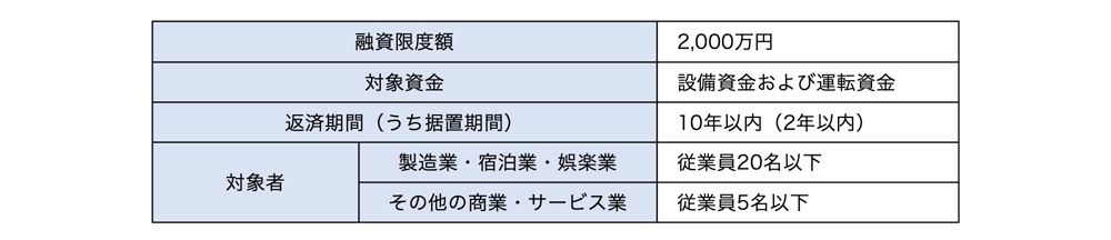 マル経融資制度の概要