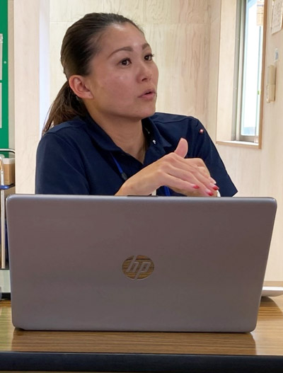 インタビューに答える代表取締役 俵沙織 氏