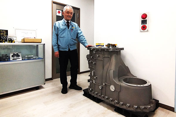 TACが製造する46トンクラスのダンプカーの部品。大型の鋳造も得意だ