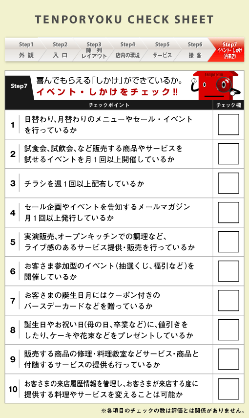 第7回 イベント・しかけ チェックシート