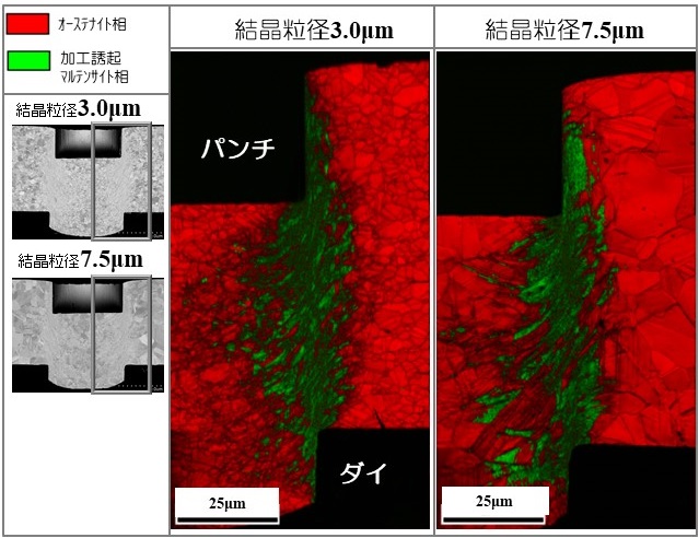 デジタルクリアランス調整で偏りのない正確な加工を実現することで始めて、結晶粒変形の評価が可能となった